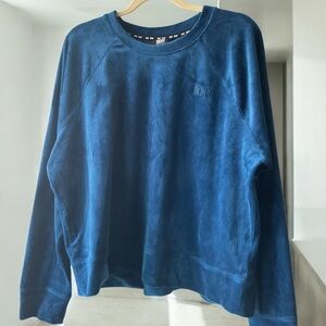 DKNY Sport Blue Velour Sweatshirt (Size L)